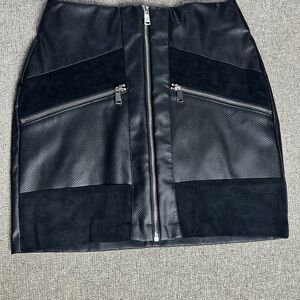 Bar III Black Textured Mini Skirt